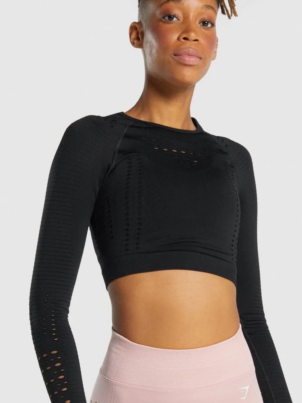 Gymshark Glow Long Sleeve Seamless Crop Top Women’s - Size Small